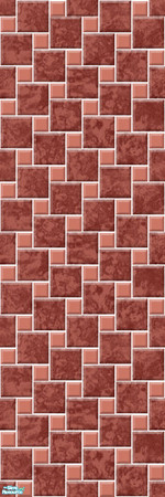 Sims 2 — Studio K Marble Splash - Burnt Coral by StudioKhagerks — Studio K signature color marble tile and small solid