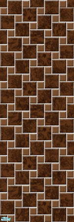 Sims 2 — Studio K Marble Splash - Chocolate by StudioKhagerks — Studio K signature color marble tile and small solid tile
