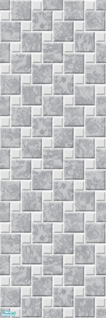 Sims 2 — Studio K Marble Splash - Grey by StudioKhagerks — Studio K signature color marble tile and small solid tile in a