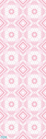 Sims 2 — Studio K Extravagance - Peony by StudioKhagerks — A very loud, make-you-dizzy, but still very cool wallcovering.
