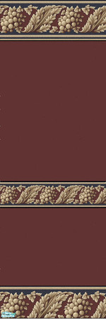 Sims 2 — Acanthus Blue Red Wall by simwoman77 — Part of the Acanthus Blue Walls and Floors Set created by simwoman77.