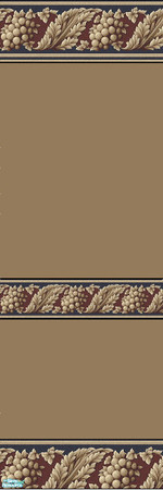 Sims 2 — Acanthus Blue Brown Wall by simwoman77 — Part of the Acanthus Blue Walls and Floors Set created by simwoman77.