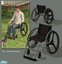 Sims 2 — Modern Wheelchair - mesh by Windkeeper — Modern wheelchair. Based on a regular armchair. Not mobile.