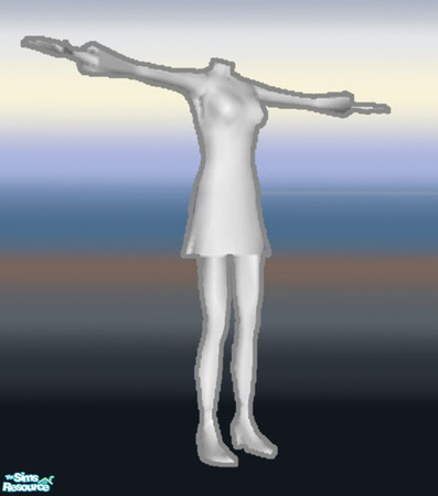 Sims 2 — Retro Gal - Mesh by SaeraMaples — Get into the groove! 1 Mesh and 5 recolors the will make your Sim gals boogy!