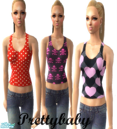 Sims 2 — Every day set by pretty_baby — A set of 3 outfits for adult females. skinny jeans and 3 different tank tops. no