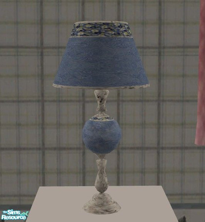 Sims 2 — Issy\'s Sewing Room - Lamp by Riverwillows — A lovely sewing room, in blues and florals, made especially for