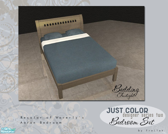 Sims 2 — Just Color Series Two Bedroom - Bedding-Twilight by froilan — Just color and nothing more. Series Two brings
