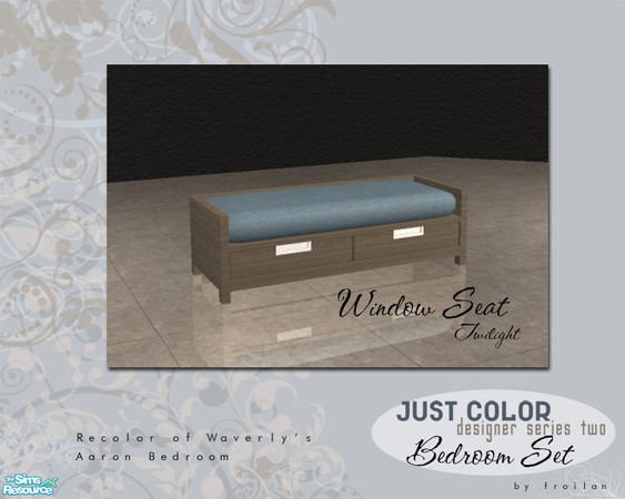 Sims 2 — Just Color Series Two Bedroom - Window Seat-Twilight by froilan — Just color and nothing more. Series Two brings