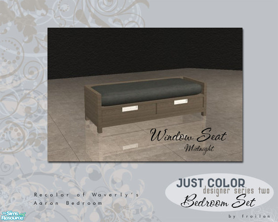 Sims 2 — Just Color Series Two Bedroom - Window Seat-Midnight by froilan — Just color and nothing more. Series Two brings
