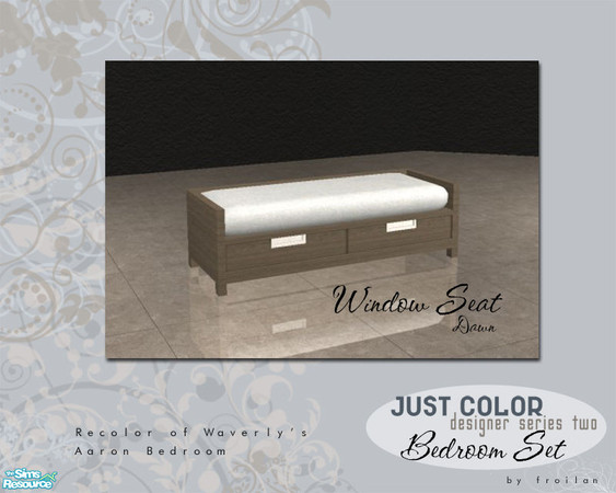 Sims 2 — Just Color Series Two Bedroom - Window Seat-Dawn by froilan — Just color and nothing more. Series Two brings