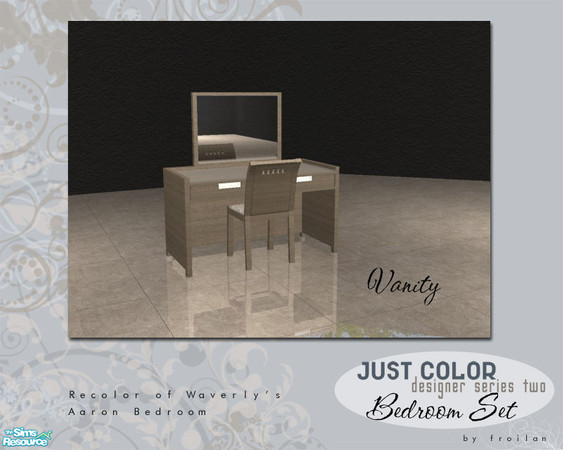 Sims 2 — Just Color Series Two Bedroom - Vanity by froilan — Just color and nothing more. Series Two brings modern,