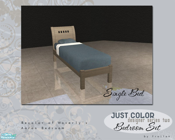 Sims 2 — Just Color Series Two Bedroom - Single Bed by froilan — Just color and nothing more. Series Two brings modern,