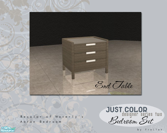 Sims 2 — Just Color Series Two Bedroom- End Table by froilan — Just color and nothing more. Series Two brings modern,