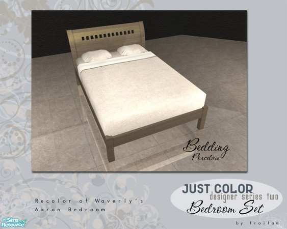 Sims 2 — Just Color Series Two Bedroom - Bedding-Porcelain by froilan — Just color and nothing more. Series Two brings