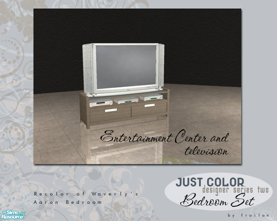 Sims 2 — Just Color Series Two Bedroom - Entertainment Center and TV by froilan — Just color and nothing more. Series Two