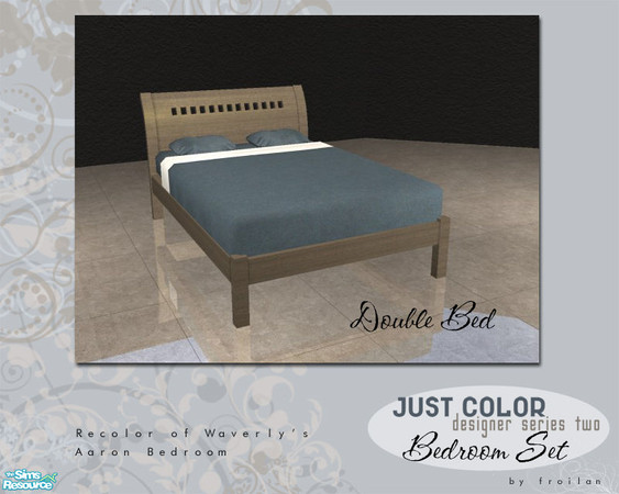 Sims 2 — Just Color Series Two Bedroom - Double Bed by froilan — Just color and nothing more. Series Two brings modern,