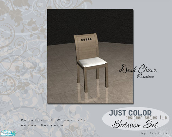 Sims 2 — Just Color Series Two Bedroom - Desk Chair-Dawn by froilan — Just color and nothing more. Series Two brings