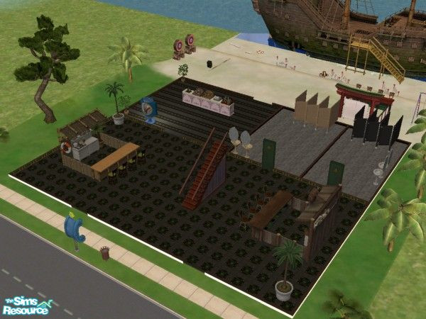 Sims 2 — Sea Shore Way by hacc2258 — This is a small community lot and your sims must be on vaction to visit. Lots of