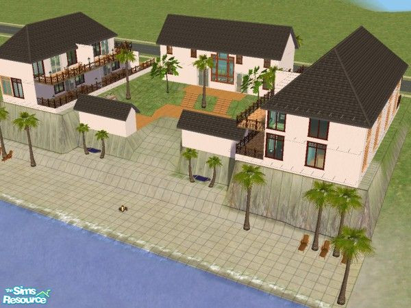 Sims 2 — Palm Tree Resort by janellevq — Right on the beach, Palm Tree Resort is a relaxing getaway from the day-to-day