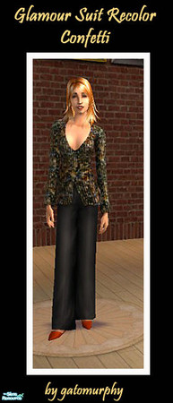 Sims 2 — Glamour Suit Recolors - Confetti by gatomurphy — If clothes were music, this would be classical jazz for your