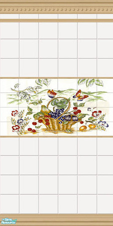 Sims 2 — Butterfly basket by devilishdawn — tiled wall