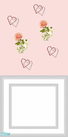 Sims 2 — Wubblywabbit the Wall by Geanois — A soft pink wallpaper for chidrens room or nursery