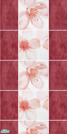 Sims 2 — Flowers tile by annefranzen — Bathroom tile with fresh flowers.
