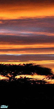 Sims 2 — Orange sunset Mural - Individual Item by ~simelholic — This is the last of ten walls that makes up an orange