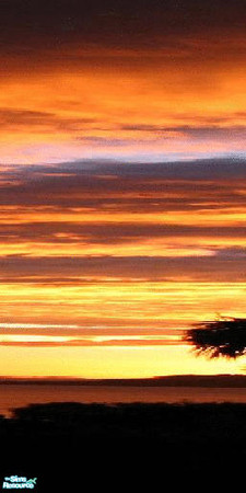 Sims 2 — Orange sunset Mural - Individual Item by ~simelholic — This is the eighth wall of ten that makes up an orange