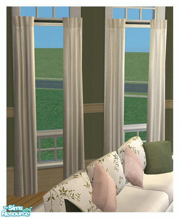 Sims 2 — Serene Living Set - Curtain (Single) D by simtomatic — This is the 1-tile diagonal-wall version. You must