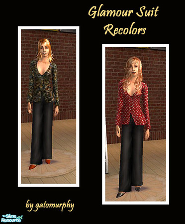 Sims 2 — Glamour Suit Recolors by gatomurphy — If clothes were music, this would be classical jazz for your Sim's