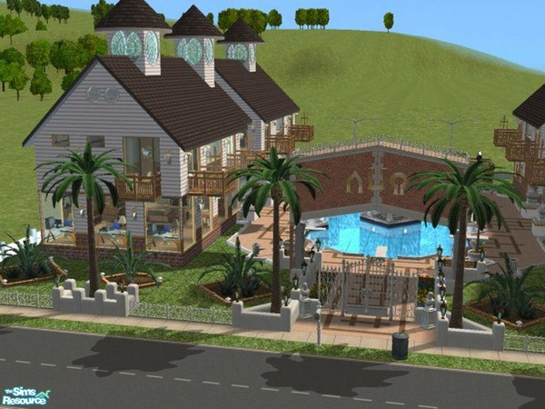 Sims 2 — SchoolHouse Dormitory by swmeek — Here's my latest dorm. situated on a large lot that includes spacious rooms