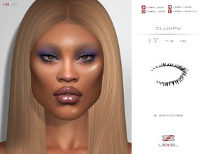 Sims 4 — Clumpy 3D eyelashes (3 categories) by LEXEL_s — 9 swatches T-E Female frame HQ textures Supports facial
