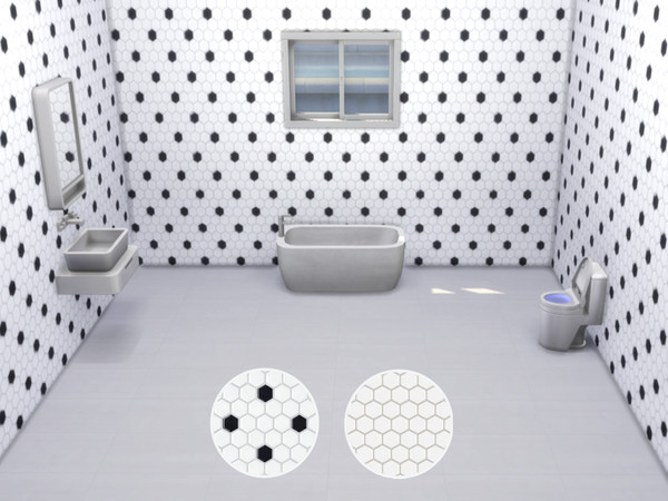 Sims 4 — Bathroom Honeycomb Tiles by yuxmara2710 —  Bathroom Honeycomb Tiles