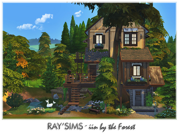 Sims 4 — Inn by the Forest by RayDesign9 — This house fully furnished and decorated, without custom content. This house