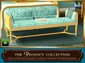 Sims 3 — Daphne's British Regency Bench by Cashcraft — A designer bench for the foot of the bed. Created by Cashcraft for