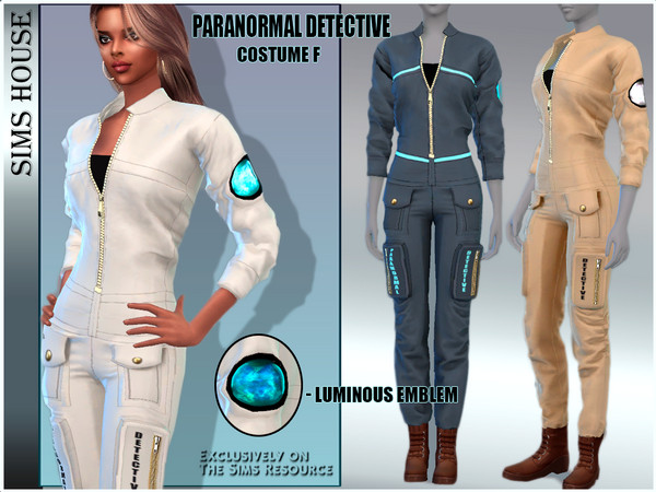 The Sims Resource - PARANORMAL DETECTIVE COSTUME F