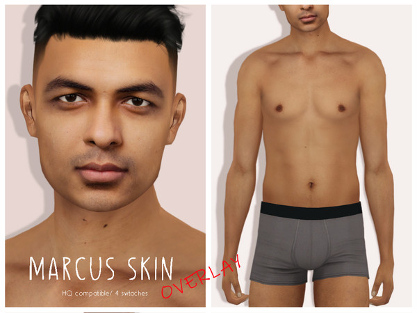 Sims 4 — [Patreon] Marcus Skin OVERLAY by thisisthem —  HQ Compatible ; Overlay (4 swatches) ; Skin Details Category ;