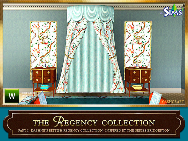 Sims 3 — Daphne's British Regency Bed Canopy by Cashcraft — It's a luxurious and elegant canopy for a double bed. Created