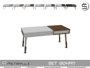 Sims 4 — Set Gohan - Desk by Simenapule — Set Gohan - Desk 8 colors.