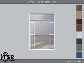 Sims 4 — GreenHouse Arch 2x3 by Mincsims — Basegame Compatible 8 swathes Diagonal Wall Supported.