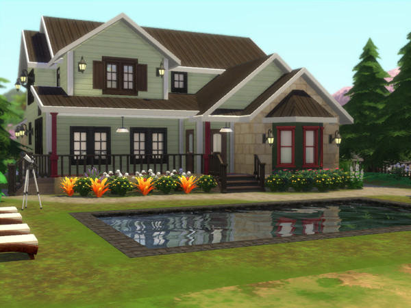 Sims 4 — Villa Sasha by gabi892 — Cute Family Villa on 2 floors This house is combination of Traditional and Modern