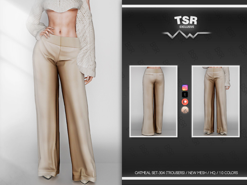The Sims Resource - OATMEAL SET-304 (TROUSERS) BD876