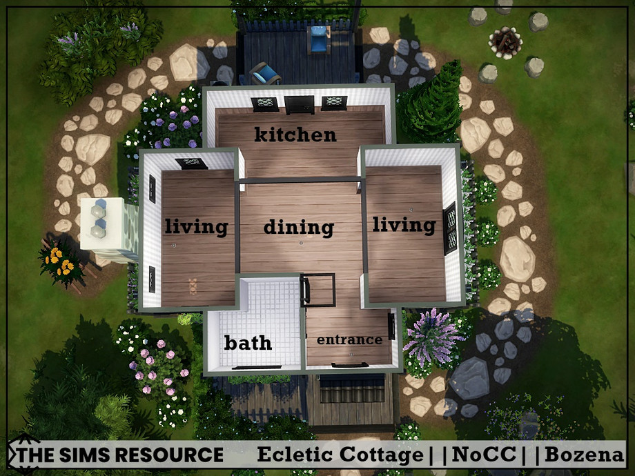 The Sims Resource | Ecletic Cottage - Shell
