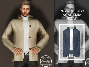 Sims 4 — [PATREON] Psychology Academia - Coat *Early Access* by Camuflaje — * New mesh * Compatible with the base game *