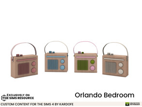 Sims 4 — Orlando Bedroom Radio by kardofe — Children's radio, functional, in three colour options