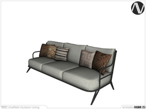 Sims 3 — Sheffield Seat Triple by ArtVitalex — Outdoor And Garden Collection | All rights reserved | Belong to 2023