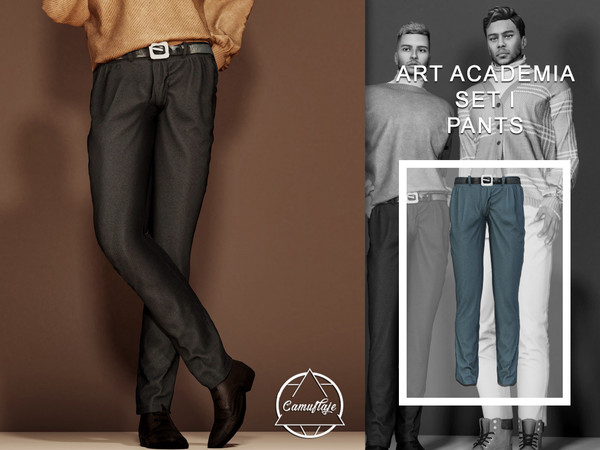 Sims 4 — [PATREON] Art Academia Set I - Pants *Early Access* by Camuflaje — * New mesh * Compatible with the base game *