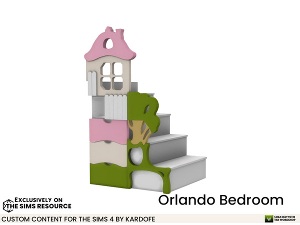 Sims 4 — Orlando Bedroom Decorative staircases by kardofe — Decorative ladder, to put next to the bed, you can put