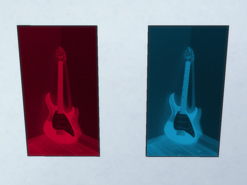 The Sims Resource RockNRoll Halftone Poster